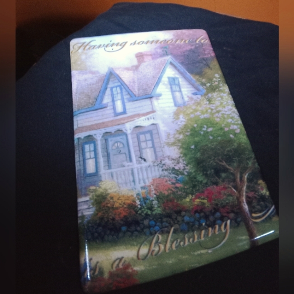 2003 VINTAGE THOMAS KINKADE ANTIQUE PORCELAIN PLATE BRADFORD EXCHANGE PIECE.